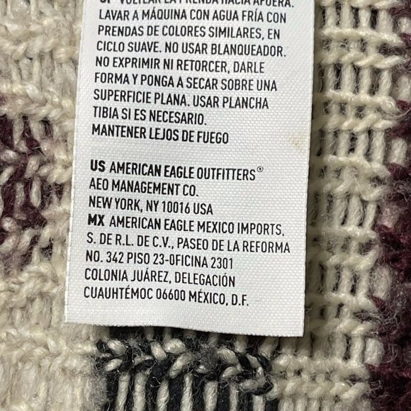 American Eagle Outfitters Size XS Wool Blend Native American Print Sweater - Picture 9 of 12